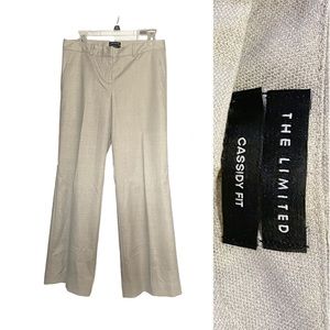 The Limited Cassidy Fit Wide Flare Leg Champagne Shimmer Dress Pants sz 6